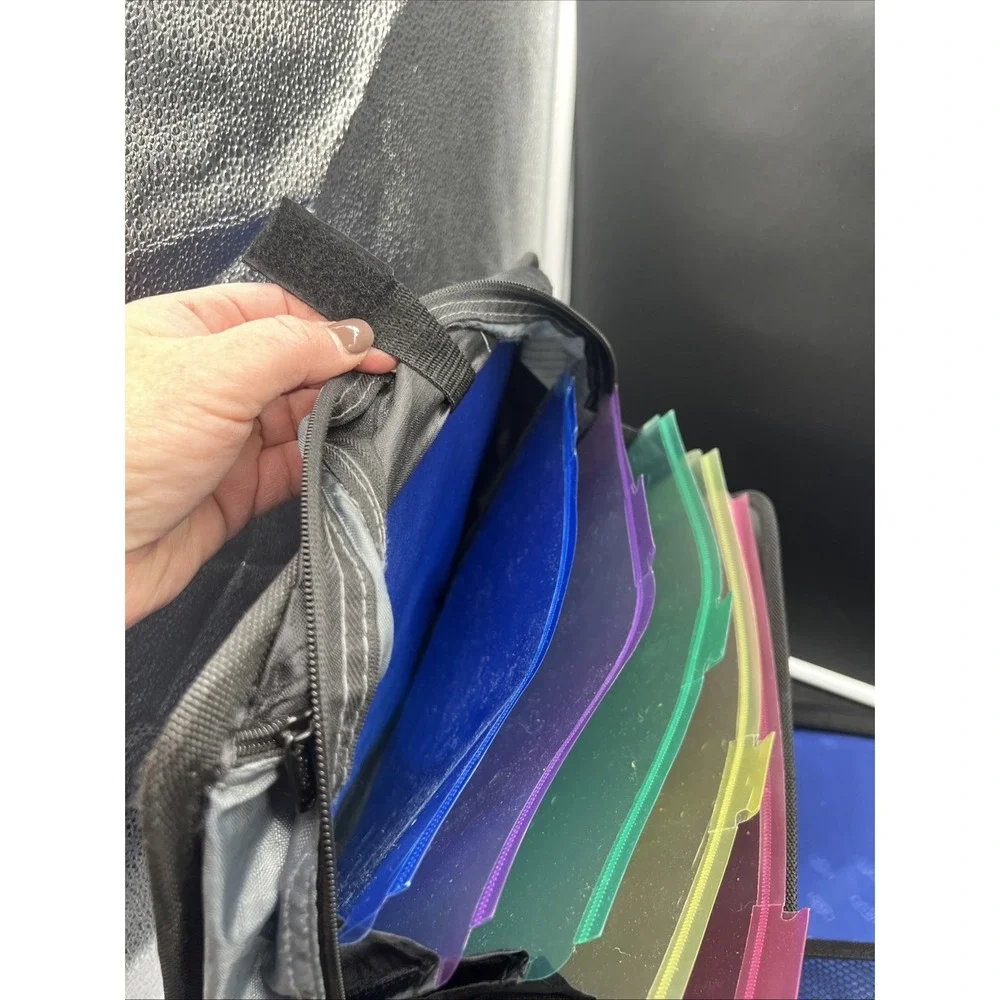 Case-It Blue Zipper Binder 3-Inch Capacity with 5-Tab Expanding File
